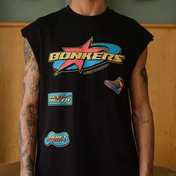 Bonkers Corner Typography Printed Pure Cotton Oversized T-shirt image 2