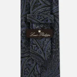 Louis Philippe Men Woven Design Silk Broad Tie image 3