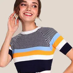 HSR Raglan Sleeves Striped Top image 3