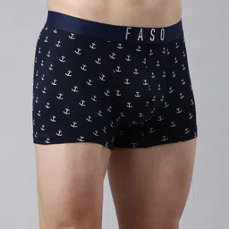 FASO Printed Organic Cotton Trunks FS3007-SQ-NAVY image 2