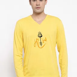 Friskers Graphic Printed V-Neck Bio Wash Cotton T-Shirt-image-78