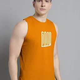 FBAR Typography Printed Bio-Wash Pure Cotton Gym Innerwear Vest image 4