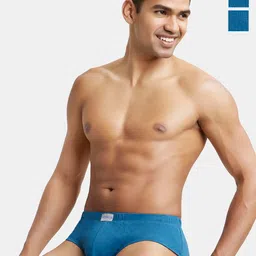 Jockey Men Pack of 3 Cotton Solid Poco Briefs with Ultrasoft Concealed Waistband 8035-0305 image 1