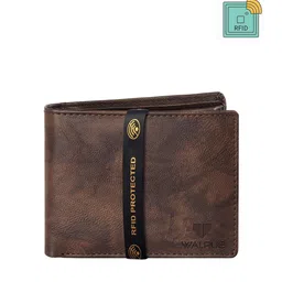 Walrus Men Brown & Black Two Fold Wallet image 1
