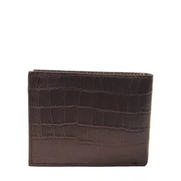 ARCADIO Men Brown Textured Leather Two Fold Wallet image 2