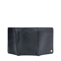 Hidesign Men Black Solid Leather Three Fold Wallet image 5