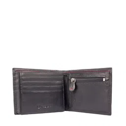ARCADIO Men Black Leather Two Fold Wallet image 2