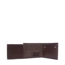 ARCADIO Men Brown Textured Leather Two Fold Wallet image 5