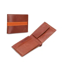 THE CLOWNFISH Men Textured Leather Two Fold Wallet image 5