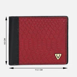 Allen Solly Men Textured Leather Two Fold Wallet image 5