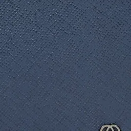 Eske Men Navy Blue Textured Leather Two Fold Wallet image 5