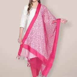 Dupatta Bazaar Embroidered Organza Dupatta with Thread Work-picture-15