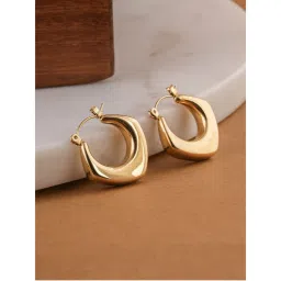Palmonas Womens Waterproof and Anti Tarnish Golden Angle Hoop Earrings-picture-36