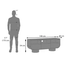 urban ladder Nura Solid Wood TV Cabinet In Danish Walnut Finish image 7