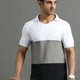ECOLINE Clothing Men Antimicrobial Colourblocked Polo Collar T-shirt image 1