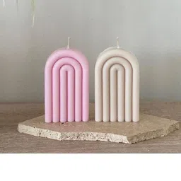 Dainty Little Shop Green & Pink 2 pieces Core Candle image 2