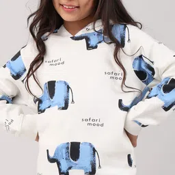 Anthrilo Girls Elephant Safari Printed Pullover Sweatshirt image 3