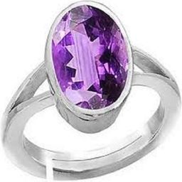 GenZcomplex Silver-Plated Brass Amethyst Finger Ring-picture-8