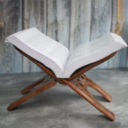 Naayaab Craft Camel Brown Wooden Holy Book Stand-picture-41
