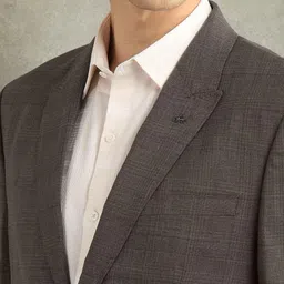 Arrow Checked Slim-Fit Single-Breasted Two-Piece Suit image 3