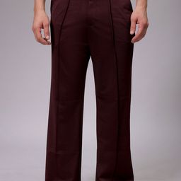 The Indian Garage Co Men Flared Pleated Trousers-picture-48