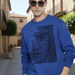 Moda Rapido Men Blue Graphic Printed Sweatshirts-image-56
