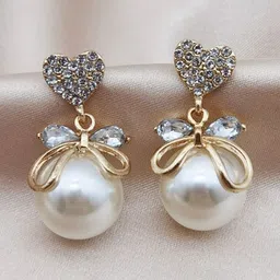 Vembley Gold-Plated Alloy Cubic Zirconia Earrings image 2