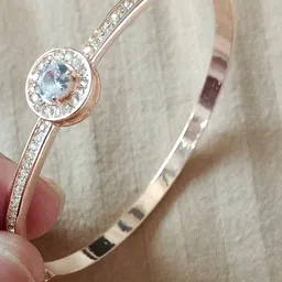 V FASHION JEWELLERY Women Rose Gold-Plated Kada Bracelet image 3