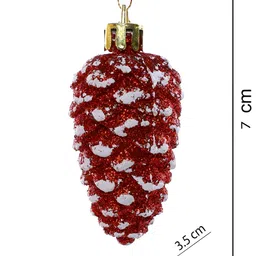 TAYHAA Set Of 12 Scarlet Splendor Pinecones image 4