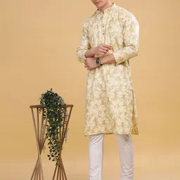 Anouk Men's Ethnic Foil Printed Long Kurta image 5