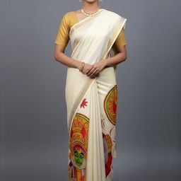 Peachmode Ethnic Motifs Silk Cotton Handloom Saree-picture-24