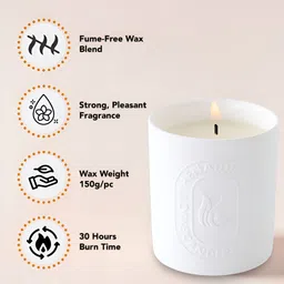 Ekhasa White Textured Jar Candle image 5