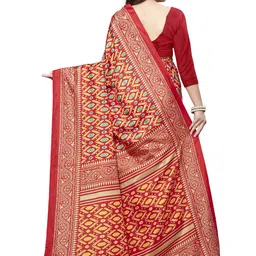 KALINI Printed Saree with Blouse Piece image 4