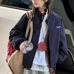 LULU & SKY Girls Typography Lightweight Bomber Jacket-picture-29