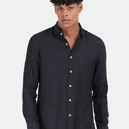 Blu MNKY Men Smart Slim Fit Printed Casual Shirt-image-7