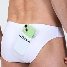 PANTEAZY Men Solid Mid-Rise Basic Briefs LO-FZ243003-BR-W-M image 2