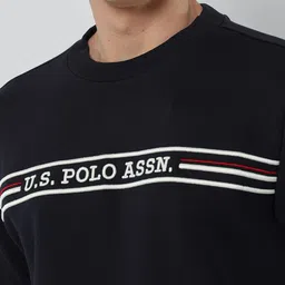U.S. Polo Assn. Men Brand Logo Embroidered Round Neck Sweatshirt image 2