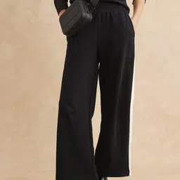 RAREISM Women Pure Cotton Relaxed Fit Trousers-image-4