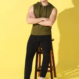 WOOSTRO Pack Of 2 Cotton Gym TankRS28 COMBO (OLIVE) (OLIVE) image 5