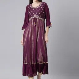 Neerus Striped Maxi Dress-picture-41