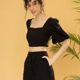 DressBerry Pure Cotton Schiffli Top & Shorts Co-Ords image 3