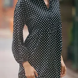 R.Code by The Roadster Life Co. Polka Dot Printed Fit & Flare Maxi Dress image 4