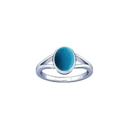 elitemart Unisex Silver-Plated Brass Turquoise Finger Ring-picture-19