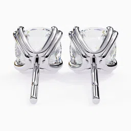 VALANOVA 14Kt Lab Grown White Gold Diamond Studded Earrings-1.58 gm image 2