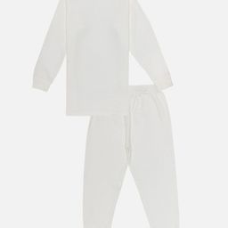 Bodycare Kids Cotton Thermal Kids Sets High Neck Full Sleeves Solid White-picture-44