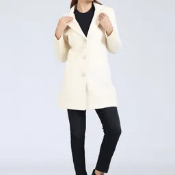YOUNG CLUB CLASSIC Self Design Notched Lapel Overcoat image 4