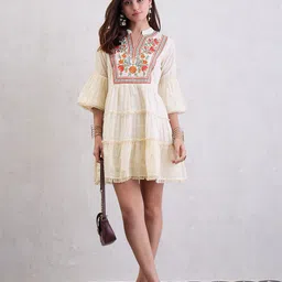 CHETI Women Cotton Dobby Dress-picture-33