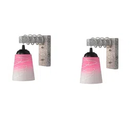 SOMIL Pink Glass Cylinder Printed Wall Lamps-picture-23