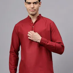 welldonemall Men Solid Daily Cotton Straight Kurta-picture-39