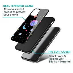 QRIOH Unisex Poco F7 5G Quirky Planet Play Shockproof Glass Back Case image 4